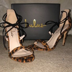 Lulu’s Aimee Leopard Lace-up Heel